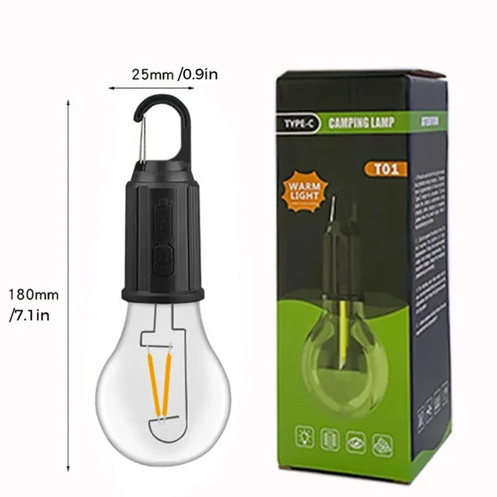 Unbreakable Hanging Clip Bulb | Emergency Lamp | USB Rechareable Bulb | Dynamic Hanging Light | Decorative Hanging Bulb | 3 Lighting Modes Tent Lamp for Camping 
🌟