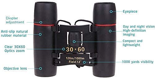 Explore the Outdoors with Compact Binoculars - Perfect for Bird Watching, Travel, and More