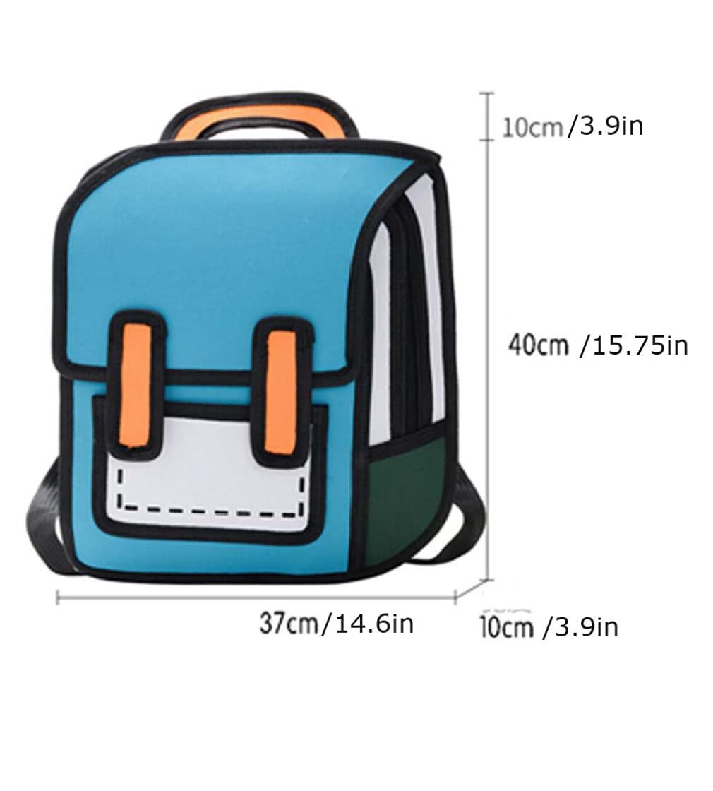 Large 3D Jump Style Backpack - Spacious and Stylish Bag for Laptops, Books, and Essentials