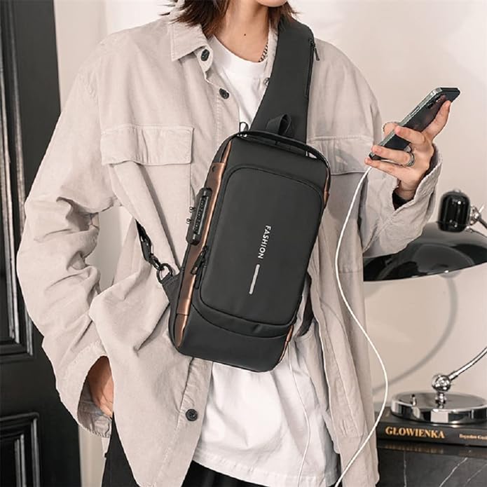 Secure and Stylish: Anti-Theft Sling Bag with USB Charging - Your Ultimate Crossbody Companion