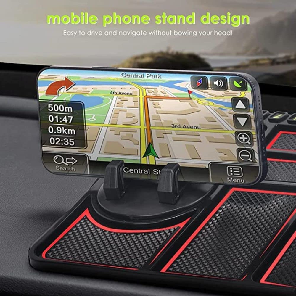 Universal Non-Slip Car Dashboard Mat & Phone Holder - Secure Grip for Smartphone, GPS, and More!