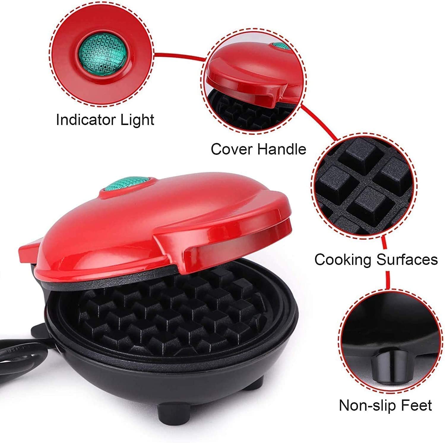 Create Delicious and Fun Mini Waffles with Our Compact 4-Inch Waffle Maker!