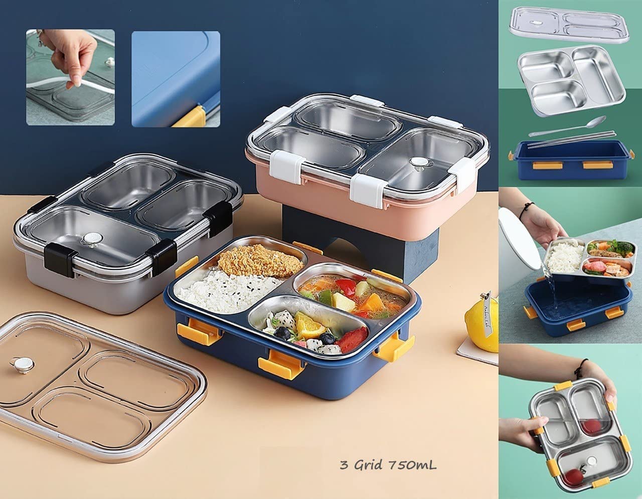 Multi-Compartment Lunch Box - Perfect for Adults and Kids!