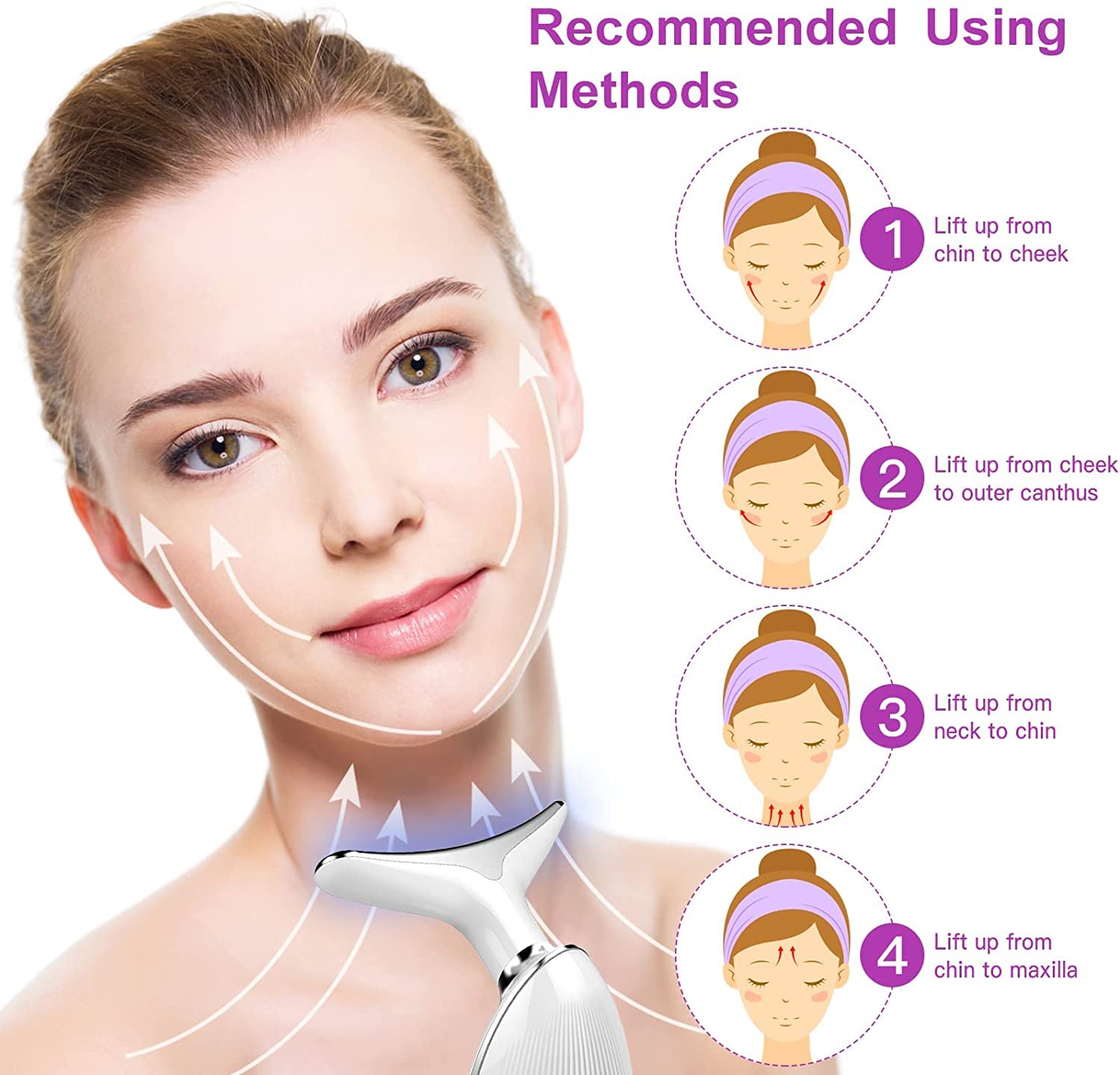 Vibrating Face & Neck Massager for Firming and Rejuvenation - Skin Lifting Beauty Device