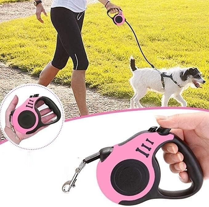 16ft Tangle-Free Retractable Dog Leash - Heavy-Duty Control for Pets up to 110lbs/50kg