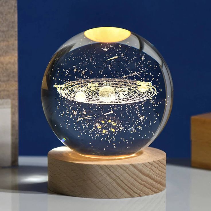 3D Galaxy Crystal Globe