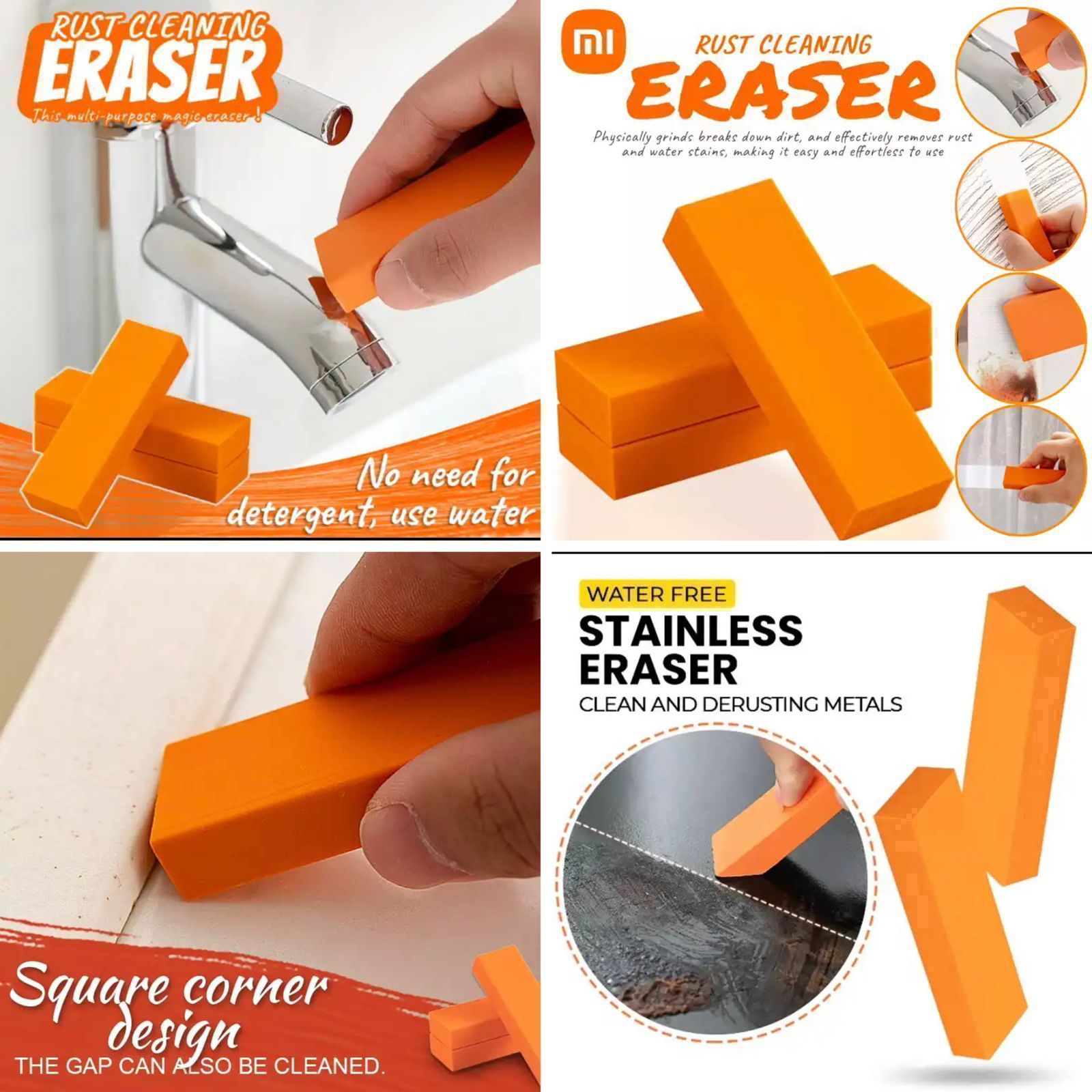 Stainless Steel Stain Eraser - Multi-Purpose Rust and Limescale Cleaner for Kitchen and Home