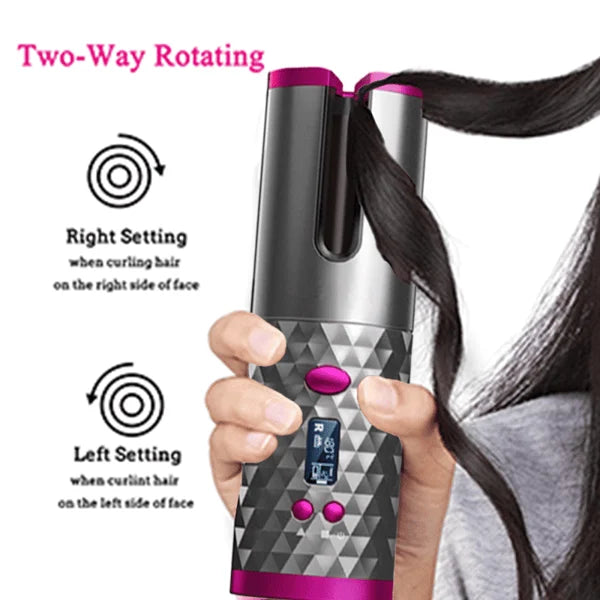 CurlCraft Pro: Wireless Automatic Curling Iron - Effortless Curls Anytime, Anywhere