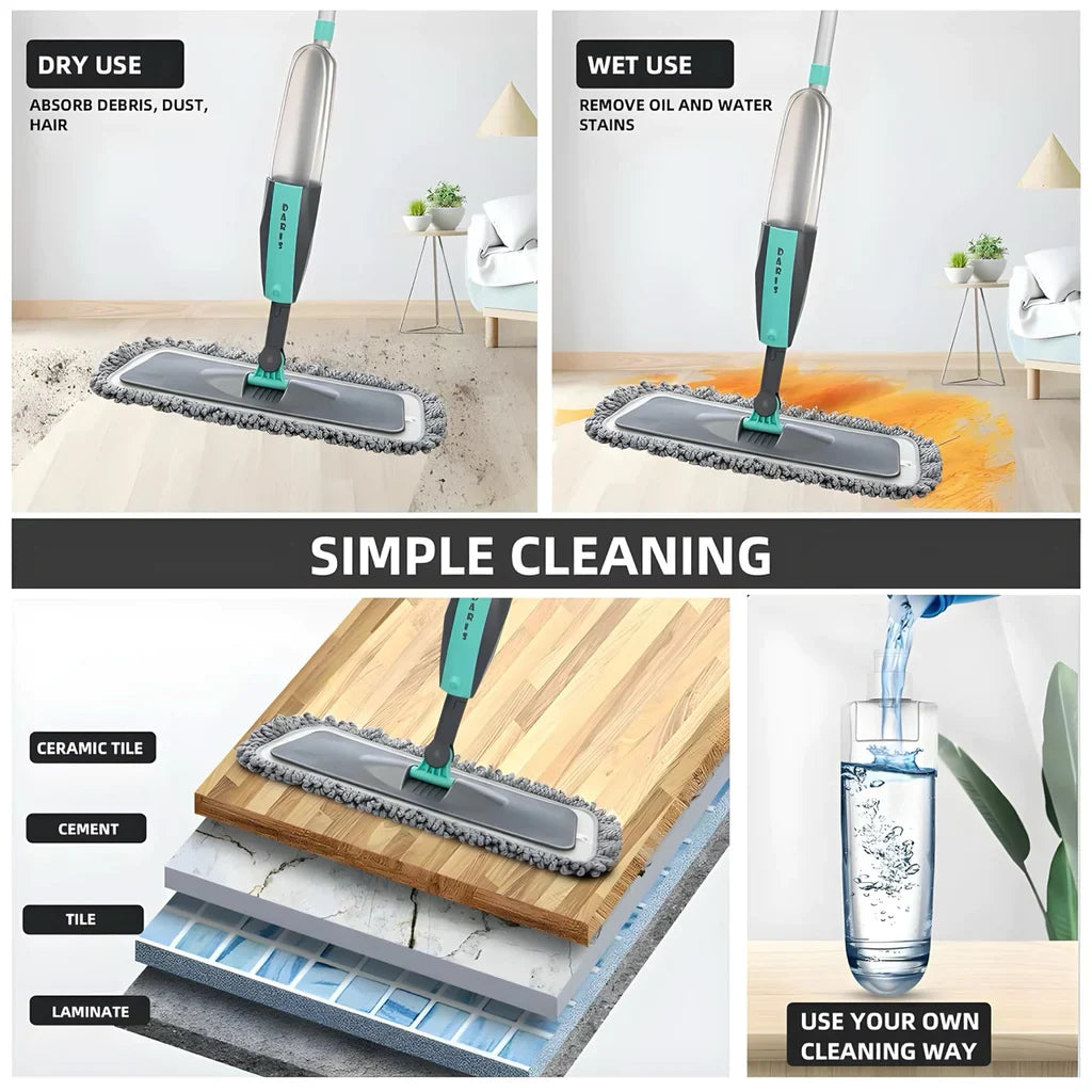 360Clean™️ Floor Cleaning Spray Mop with Cleaning Pad