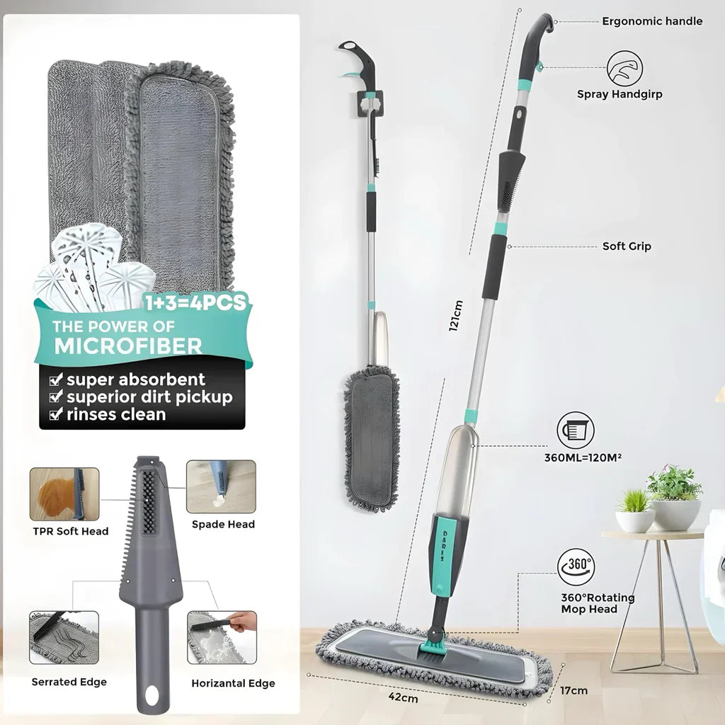 360Clean™️ Floor Cleaning Spray Mop with Cleaning Pad