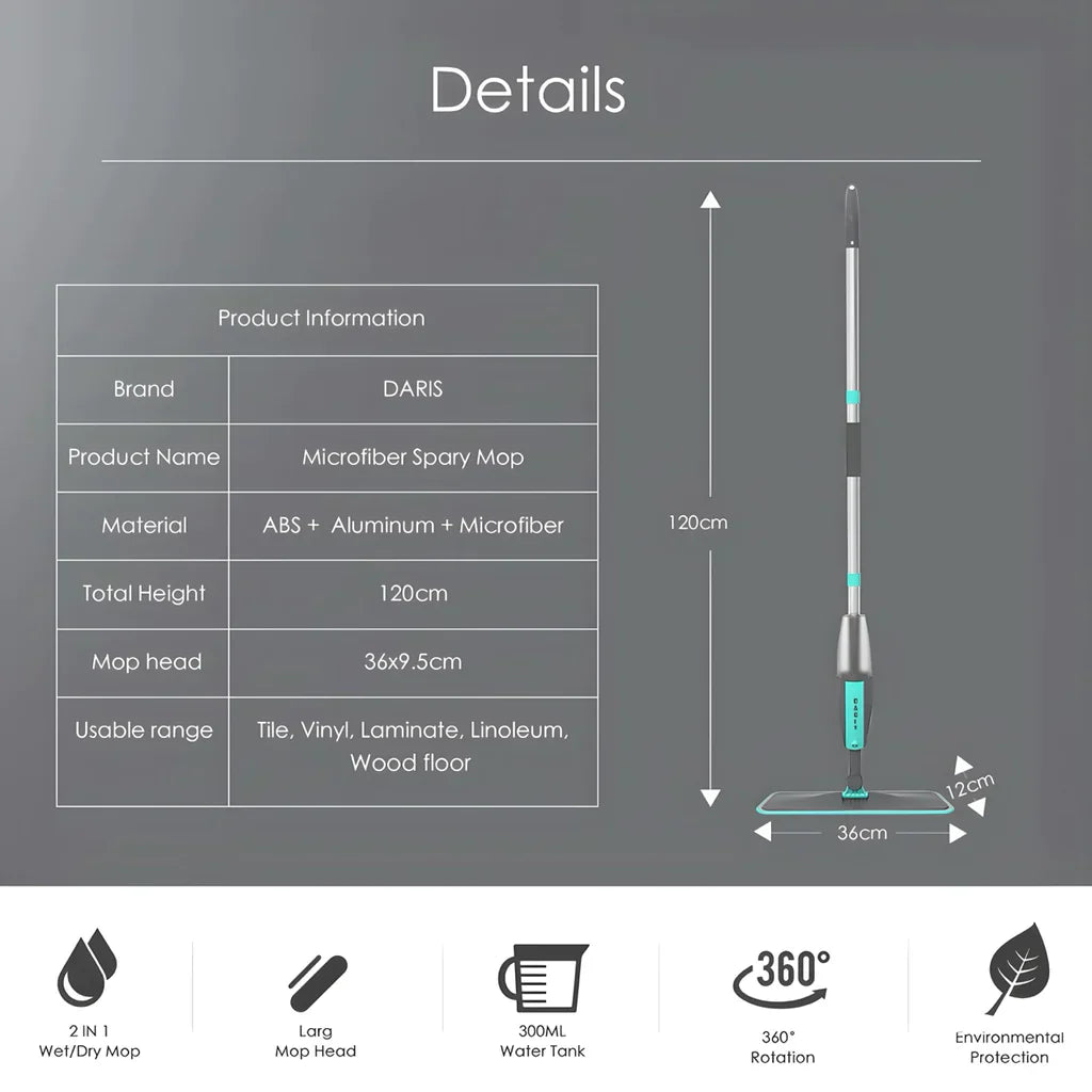 360Clean™️ Floor Cleaning Spray Mop with Cleaning Pad