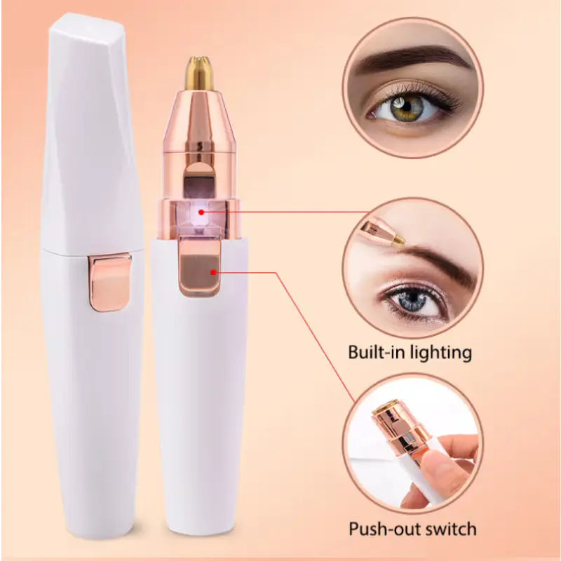 2 in 1 Painless Electric Facial Hair Remover & Eyebrow Trimmer